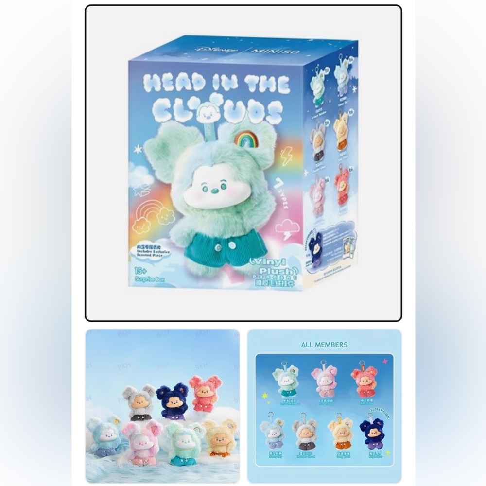Disney “Sunset Glow” by Miniso Head in the Clouds- PINK Mickey Figure - Picture 9 of 9